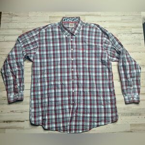 CINCH Shirt Adult 2XL Plaid Western Cowboy Rodeo Cotton Mens Red